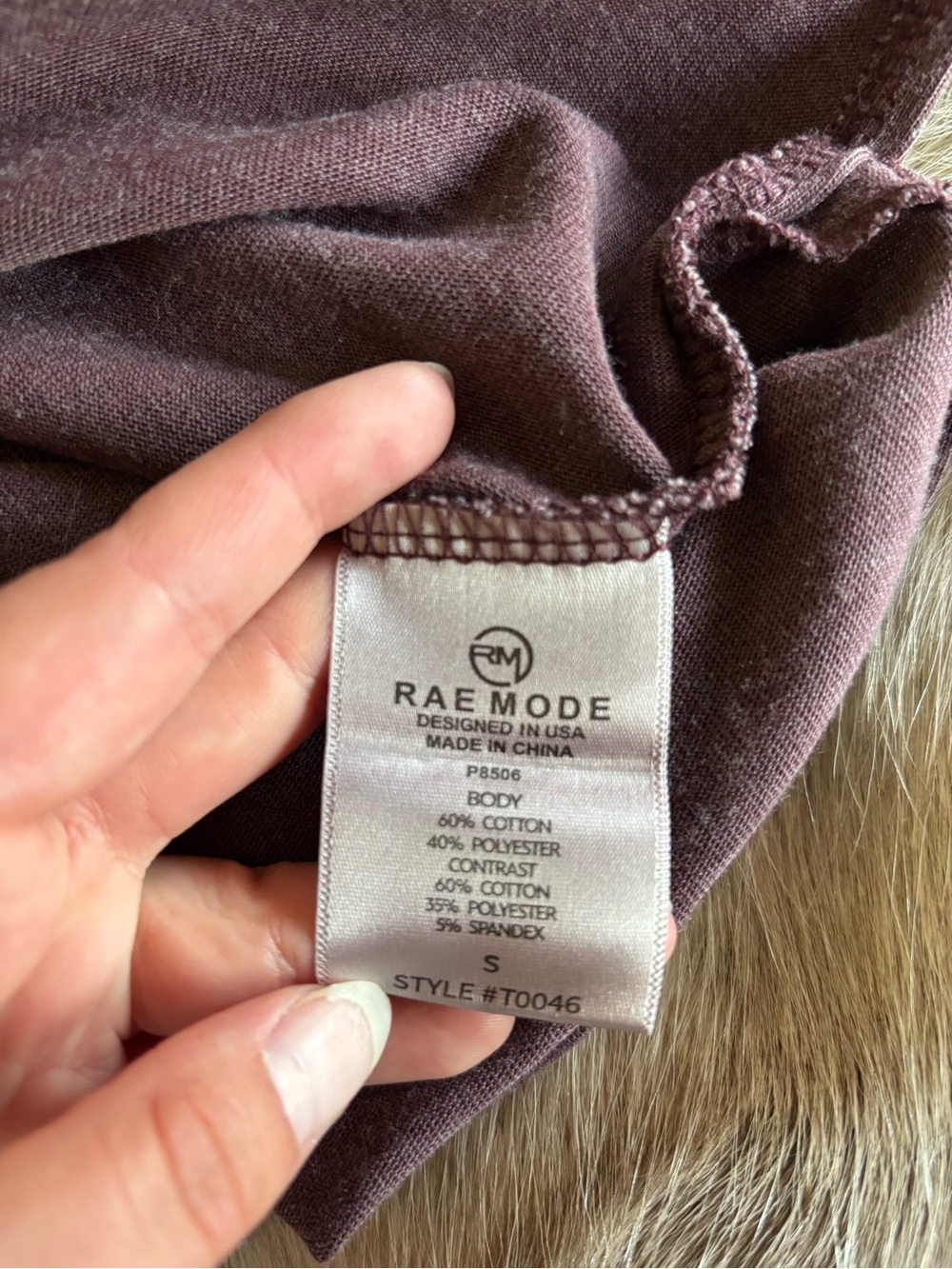 Relaxed Long Sleeve Tee in Mauve Brown - Picture 11 of 11